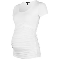 Isabella Oliver Ruched Maternity T-Shirt, White