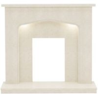 Adriana Manila Micro Marble Fire Surround With Lights