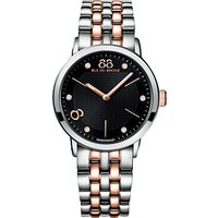 88 Rue Du Rhone 87WA140003 Women's Stainless Steel Bracelet Strap Watch, Silver/Rose Gold