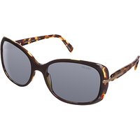 Prada PR080S Rectangular Sunglasses, Black / Havana