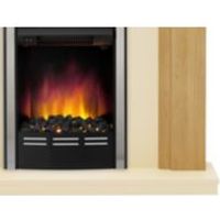 Be Modern Dallington Oak Finish LED Inset Electric Fire Suite