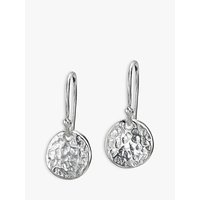 Dower & Hall Textured Disc Drop Earrings