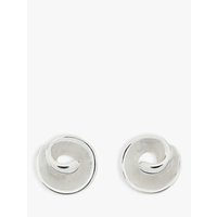 Nina B Swirl Stud Earrings, Silver