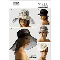 Vogue Women's Hats Sewing Pattern, 8891