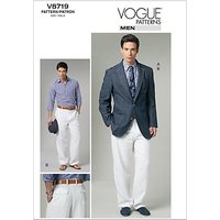 Vogue Men's Jacket And Trousers Sewing Pattern, 8719