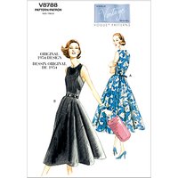 Vogue Vintage Women's Dresses Sewing Pattern, 8788