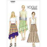 Vogue Women's Skirts Sewing Pattern, 8981