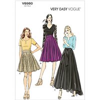 Vogue Women's Skirts Sewing Pattern, 8980