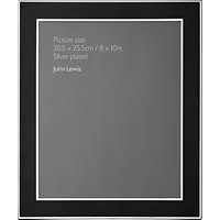 John Lewis Dart Silver Plated Photo Frame, 8 X 10 (20 X 25cm)