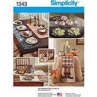 Simplicity Autumn Table Accessories Sewing Patterns, 1343