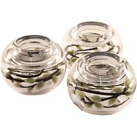 Peony Artificial Pussy-Willow In A Tealight Holder, Set Of 3