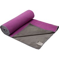 Gaiam Dual Grip Yoga Towel, Purple/Grey
