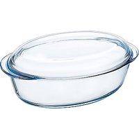 Pyrex Large Oval Glass Casserole Dish, 4L