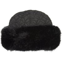Chesca Faux Fur Trim Quilted Hat