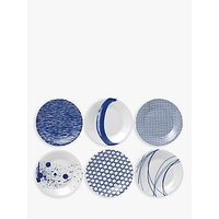 Royal Doulton Pacific Porcelain Tapas Plates, Set Of 6, Blue