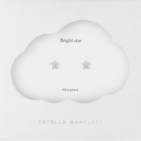 Estella Bartlett Textured Mini Star Stud Earrings, Silver
