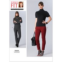 Vogue Today's Fit Women's Trousers Sewing Pattern, 1411