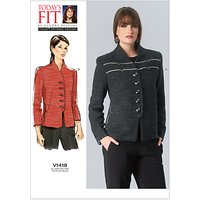 Vogue Today's Fit Women's Jacket Sewing Pattern, 1418