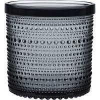 Iittala Kastehelmi Glass Jar, H11.1 X W15.7cm, Grey