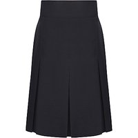 John Lewis Generous Fit Adjustable Waist Pleated School Skirt, Navy Blue
