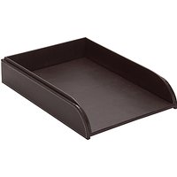 John Lewis Faux Leather Stacking Tray, Brown