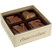 Choc On Choc Gold Heart Love Chocolates, 50g