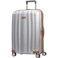 Samsonite Litecube DLX 4-Wheel 76cm Large Suitcase, Silver