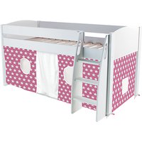 Stompa Uno S Plus Mid-Sleeper Bed With Star Print Tent