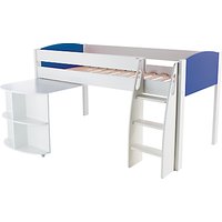 Stompa Uno S Plus Mid-Sleeper Bed With Pull-Out Desk