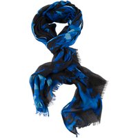 Chesca Floral Printed Scarf, Blue/Black