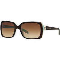 Tiffany & Co TF4047B Rectangular Sunglasses, Brown/Blue