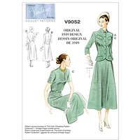 Vogue Vintage Women's Jacket And Dress Sewing Pattern, 9052