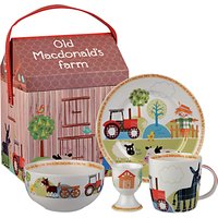 Little Rhymes Old Macdonard Farm Breakfast Set, 4 Piece, White/Multi