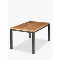 Barlow Tyrie Aura 6-Seater Outdoor Dining Table, FSC-Certified (Teak), Graphite