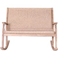 LG Outdoor Hanoi Wood & Weave 2-Seat Rocking Bench, FSC-certified (Acacia)