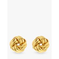 IBB 18ct Yellow Gold Knot Stud Earrings, Yellow Gold