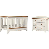 Boori Provence Convertible Plus Cotbed And 3-Drawer Dresser, Honey/Ivory