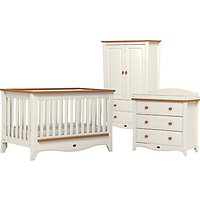 Boori Provence Convertible Plus Cotbed, 3-Drawer Dresser And Wardrobe, Honey/Ivory