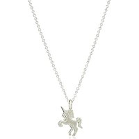Dogeared Sterling Silver Silver Life Is Magical Unicorn Pendant Necklace, Silver