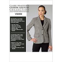 Vogue Claire Shaeffer Women's Tailored Jacket Sewing Pattern, 9099