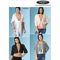 Vogue Elizabeth Gillett NYC Women's Occasion Jackets Sewing Pattern, 9121