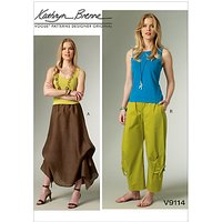 Vogue Kathryn Brenne Women's Skirt And Trousers Sewing Pattern, 9114