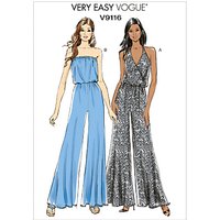 Vogue Very Easy Women's Jumpsuit Sewing Pattern, 9116