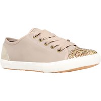 KG By Kurt Geiger Lucca Glitter Trainers, Nude