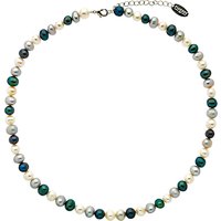 Finesse Fresh Water Pearl Necklace, White/Blue