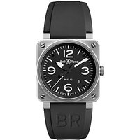 Bell & Ross BR0392-BL-ST Men's Rubber Strap Watch, Black