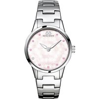 88 Rue Du Rhone 87WA153203 Women's Rive Pink Sapphire And Diamond Filigree Dial Bracelet Strap Watch, Silver/Mother Of Pearl