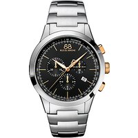 88 Rue Du Rhone 87WA154303 Men's Rive Chronograph Bracelet Strap Watch, Silver/Black