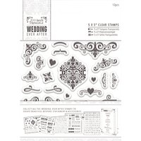 Docrafts Wedding Ever After Stamps, Clear, 5 X 5, 12pcs