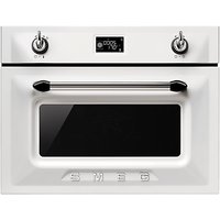 Smeg SF4920MCB Victoria Integrated Compact Combi Microwave Oven, White